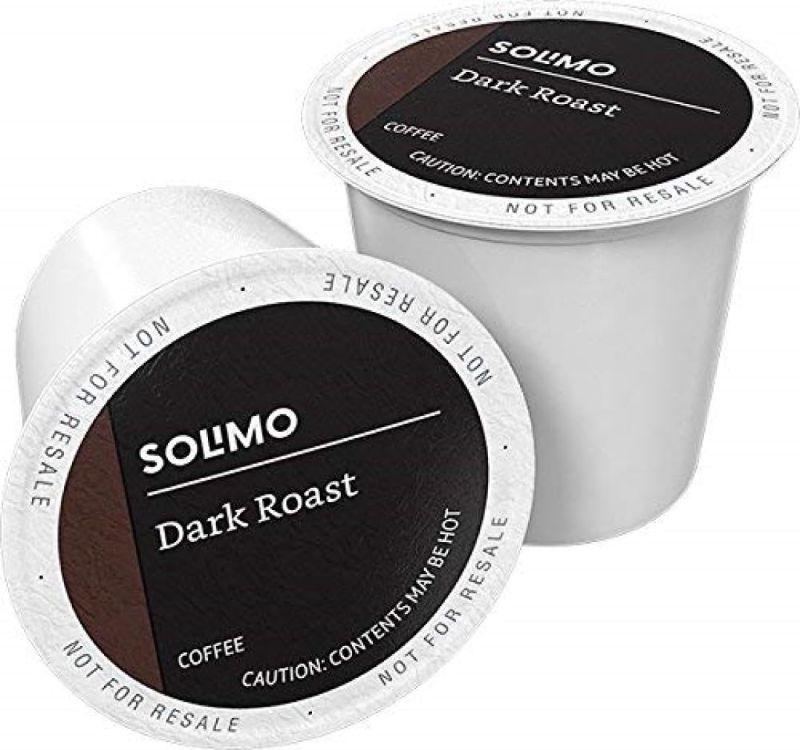 Photo 1 of best by 10/08/2024***Amazon Brand - Solimo Dark Roast Coffee Pods, Compatible with Keurig 2.0 K-Cup Brewers 100 Count(Pack of 1) Dark Roast 100 Count (Pack of 1)