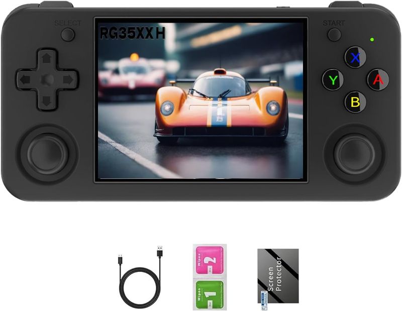 Photo 1 of **NEEDS TO BE CHARGED**
RG35XX H, Anbernic Retro Handheld Gaming Console with 64GTF Card, Dual Joystick Design 3.5-inch HD Screen Lasts up to 8 Hours High-Capacity Battery for Better Experience (64G Black)
