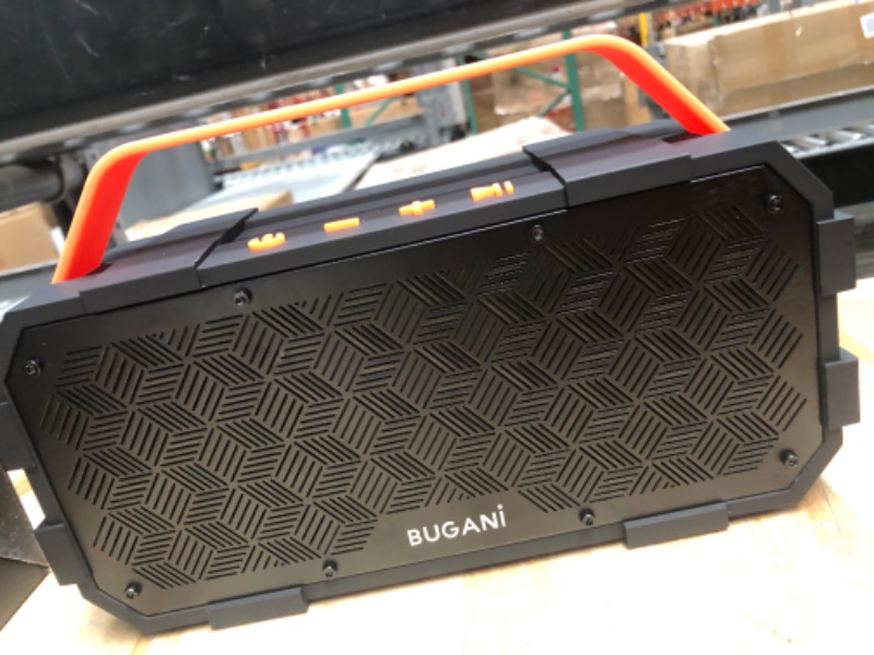 Photo 2 of **TESTED ON PERSONAL DEVICE , FUNCTIONAL***
Bluetooth Speaker, Bugani M90 Portable Bluetooth Speaker with 30W Stereo Sound and Deep Bass,Long-Term Playback,Bluetooth 5.0 100ft Wireless Range, Support TF Card/AUX, Built-in Mic, for Home.