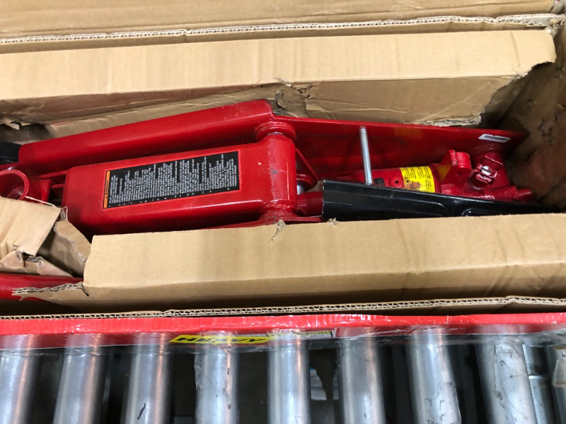 Photo 2 of (READ FULL POST) BIG RED T83006 Torin Hydraulic Trolley Service/Floor Jack with Extra Saddle (Fits: SUVs and Extended Height Trucks): 3 Ton (6,000 lb) Capacity, Red
