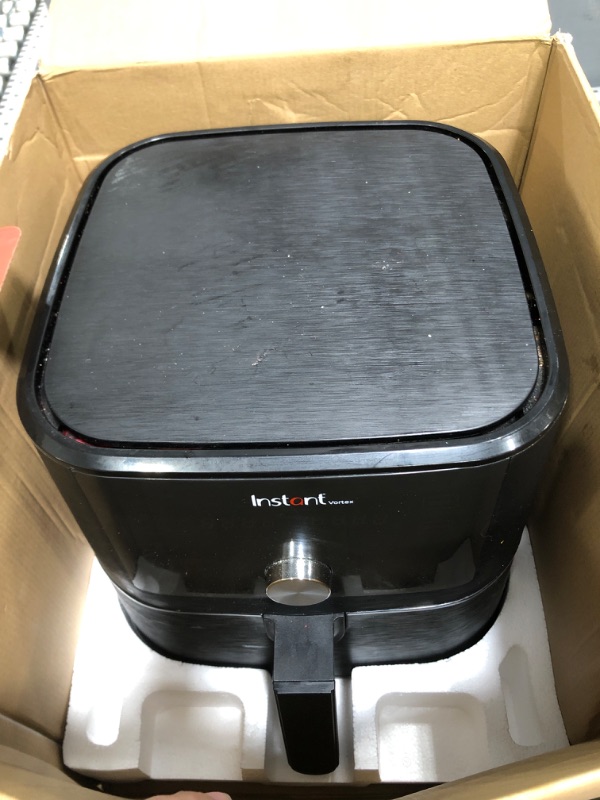 Photo 6 of ***NONREFUNDABLE - THIS SALE FINAL -  PARTS ONLY - SEE COMMENTS***
Instant Vortex 6QT XL Air Fryer, 4-in-1 Functions that Crisps, Roasts, Reheats, Bakes for Quick Easy Meals, 100+ In-App Recipes, is Dishwasher-Safe, from the Makers of Instant Pot, Black