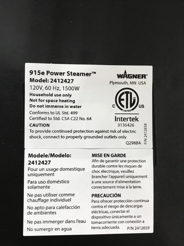 Photo 4 of **NON-REFUNDABLE, PARTS ONLY** Wagner Spraytech C900134.M HomeRight SteamMachine Elite Multi-Purpose Mop with 20 Accessories for Chemical-Free Steam Cleaning