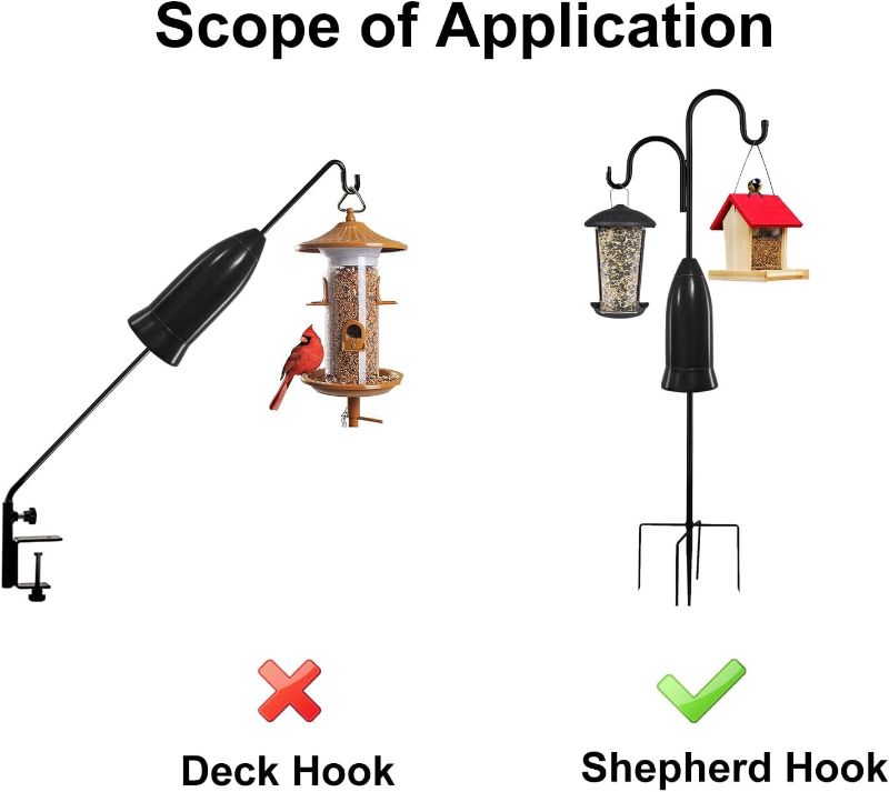 Photo 2 of (READ FULL POST) Squirrel Baffle for Bird Feeder Pole,Installation Without Removing The Pole,Wrap Around Poles Protect Bird Feeder,Suitable for Shepherd Hooks,Not for Deck Hook