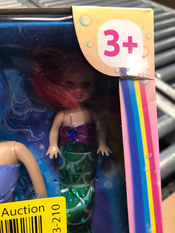 Photo 1 of **DOLPHIN NOT INCLUDED**
BETTINA Mermaid Princess Doll Pack, Color Changing Mermaid Tail, Dress Doll 12" and Dress Doll 3" and Dolphin, Color Reveal Mermaid Toys for Little Girls and Play Gift Set Aged 3+