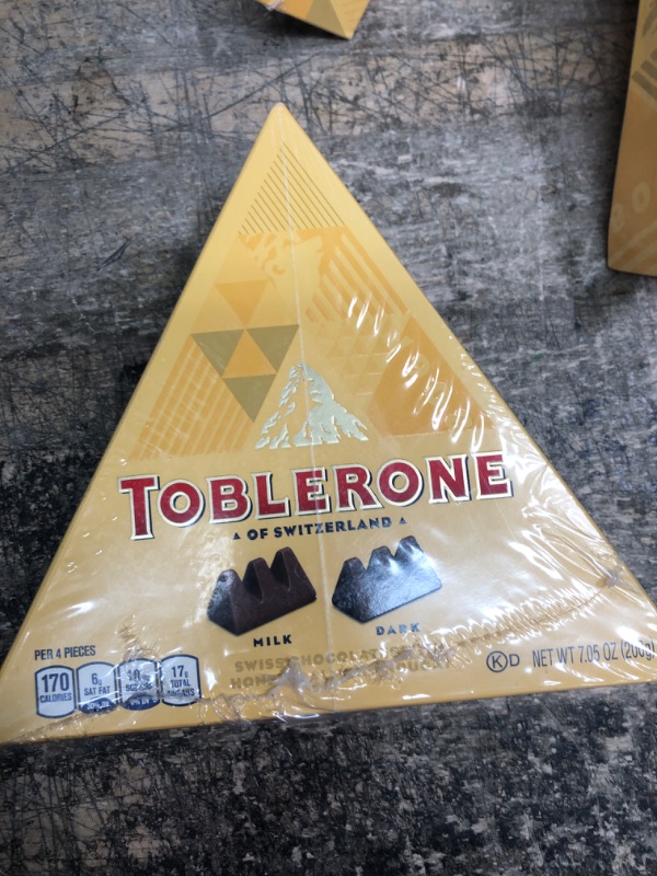 Photo 2 of **EXPIRE 7/30/2024 NON REFUNDABLE**
Toblerone Tiny Swiss Chocolate Gift Set, Dark Chocolate, Milk Chocolate Candy Bars with Honey & Almond Nougat, Valentines Day Chocolate Candy, 7.05 oz (25 Pieces)