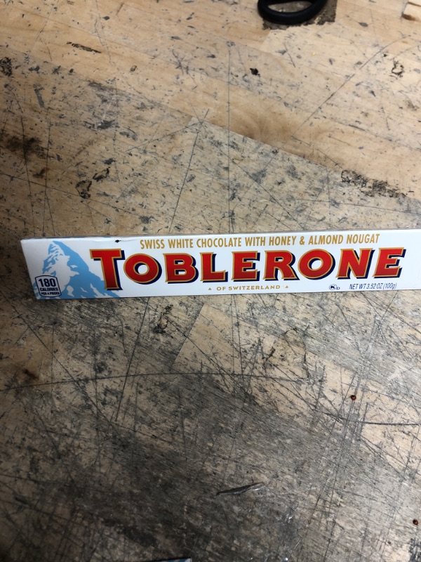 Photo 1 of Toblerone White Chocolate Bar by World Market Best by Sep 22, 2024