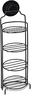 Photo 1 of 4 Tier Soap Rack for Shower, Kitchen, Bathroom, Living Room, Bedroom Multi-Scenario Available. Hollow Out Design, Easy to Drain, Multi-Layer Rustproof Soap Holder, No Drilling, Easy to Store (Black)