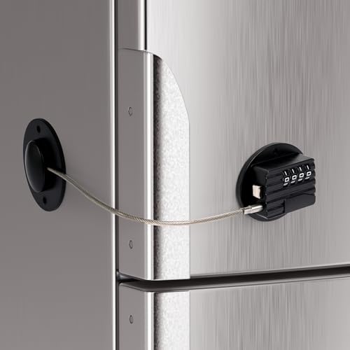 Photo 1 of **2 PACK**
Bolt Dropper Refrigerator Lock - Child Safety Lock with Adhesive - Easy to Use Combination Lock - Protects Appliances from Scratches - Multiple Use Cabinet Lock Combo - Black, Drawer Child Locks