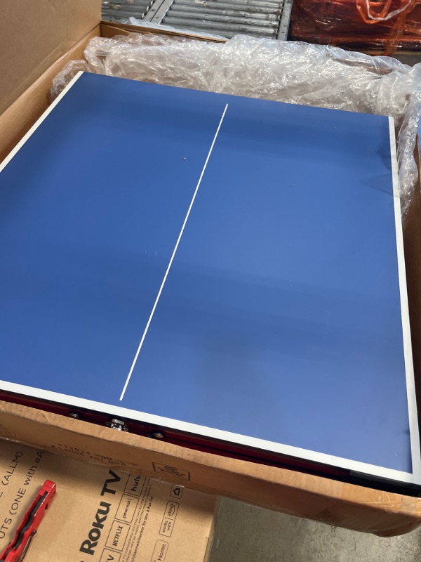 Photo 2 of 
Photo for Reference Only** 34" x 6' SereneLife Portable Ping Pong Table Set with Net, Clipper, Post
