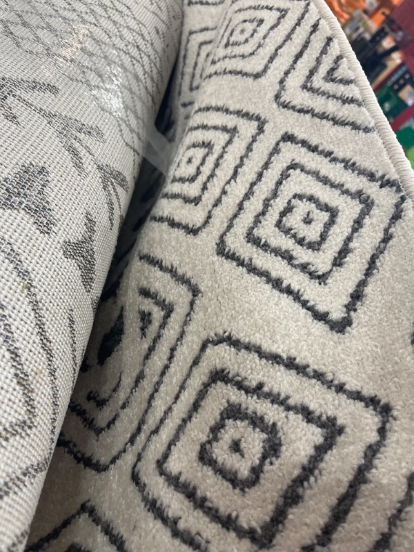 Photo 1 of **TRUCK PICKUP RECOMMENDED**
Bahar Machine Woven Global Rugs in Charcoal, Light Beige Rectangle 12' x 15'
