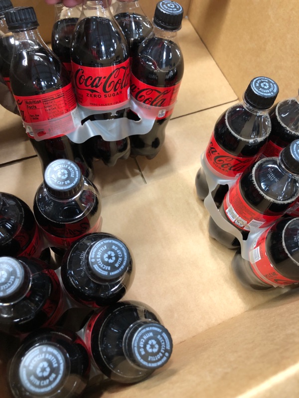 Photo 1 of 3 packs of Coke Zero Sugar Diet Soda Soft Drink, 16.9 fl oz, 6 Packs 