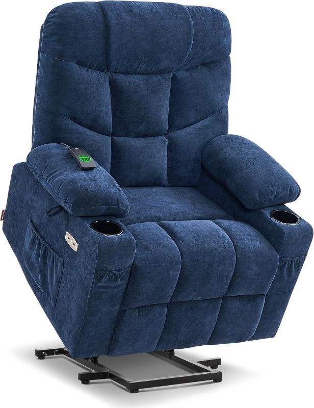 Photo 1 of *NEW* MCombo Power Lift Recliner Chair with Extended Footrest for Elderly People, Fabric 7287 (Navy Blue, Medium-Regular)
