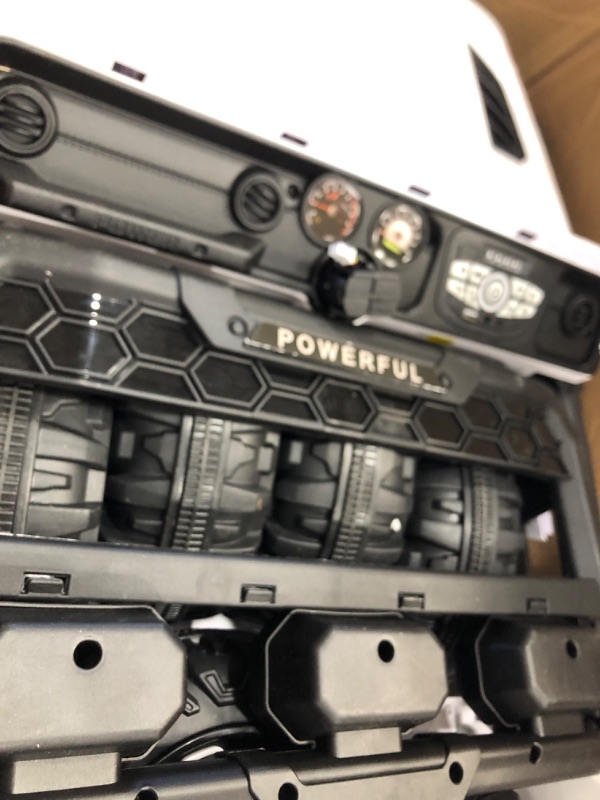 Photo 1 of * MINOR DAMAGE MISSING PARTS* Fulvari 24V Battery Powered Electric Car, 4WD 2 Seater Kids Ride On Car Truck with Music and Cool Lighting, Electric Vehicles with Spacious Storage, Ride On Truck Car with Parent Remote Control White