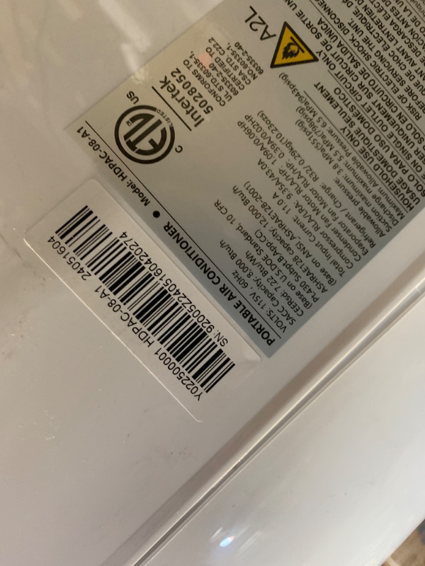 Photo 1 of ***SEE NOTES***  12000 BTU Portable Air Conditioners with Remote Control, 3-in-1 Free Standing Cooling AC Unit with Fan & Dehumidifier, Cools Room up to 500 sq.ft, Smart/Sleep Mode,Auto Swing
