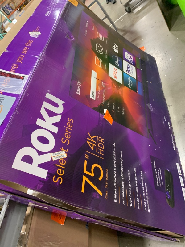 Photo 4 of *NEW* Roku Smart TV – 75-Inch Select Series 4K HDR RokuTV Enhanced Voice Remote