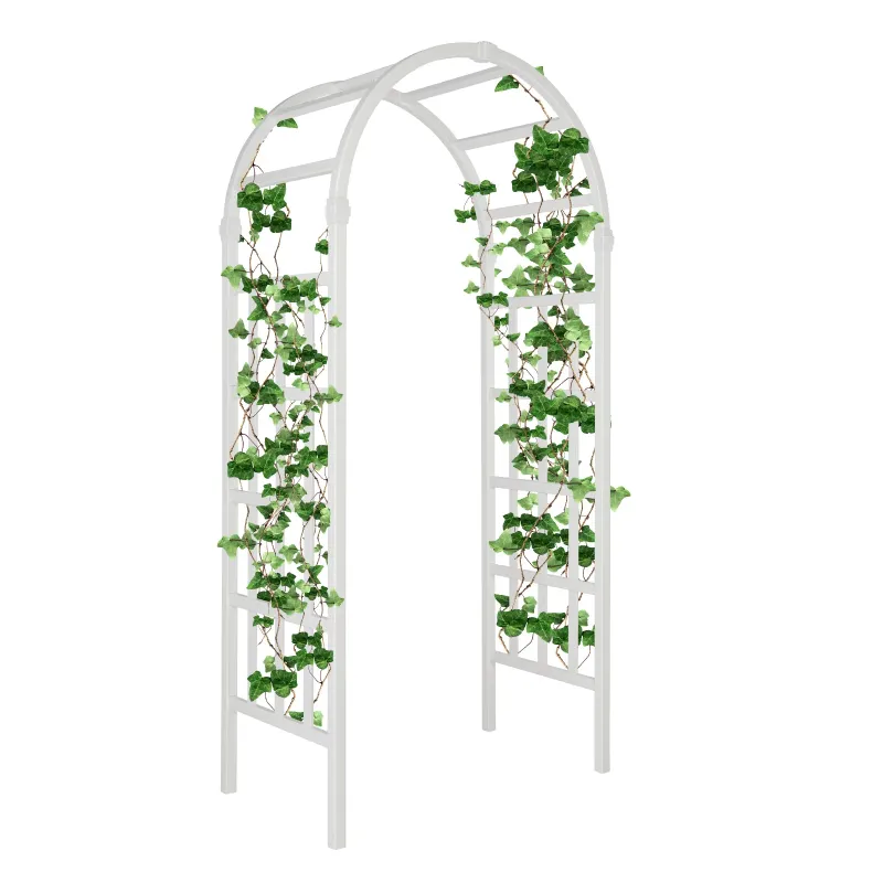 Photo 1 of *MISSING PARTS* SalonMore 7FT Vinyl Garden Arbor Arch PVC Archway - White
