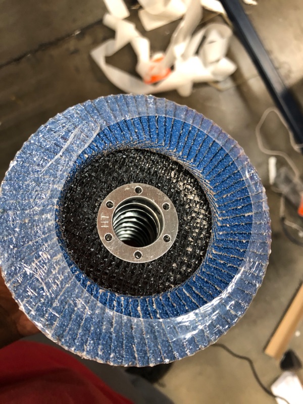 Photo 2 of 10PPCS Flap Discs 40 Grit 4.5" x 7/8" High Density Zirconia Type 29 Flap Sanding Disc for Grinding,Sanding Grinding Wheels,Aluminum Oxide Abrasives,Grinder Disc