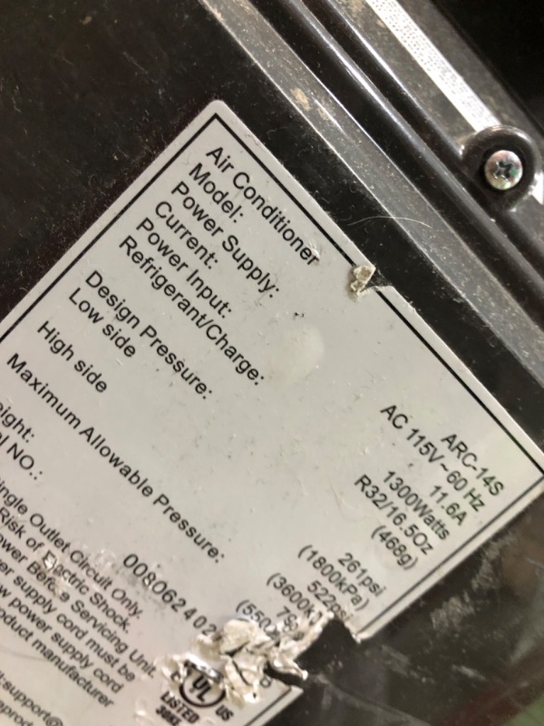 Photo 4 of * MISSING PARTS* Whynter Portable Air Conditioner 14,000 BTU with Dual Hose Dehumidifier & Cooling Fan for 500 Sq Ft Rooms, Includes AC Unit Window Kit, ARC-14S (9,500 BTU SACC)
 500 Sq. Ft. Portable Air Conditioner