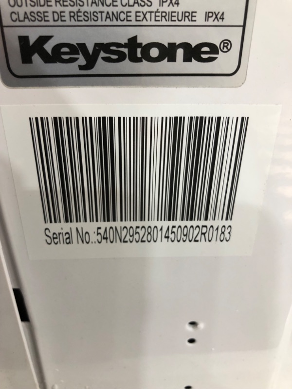 Photo 7 of * SEE NOTES* Keystone 14,000 BTU Wall Mounted Air Conditioner with Supplemental Heat and Dehumidifier Function, 230V, Wall AC for Living Room and Large Rooms up to 700 Sq.Ft., Quiet, High Efficiency AC with Remote Heat/Cool 230V Bright White 14000 BTU