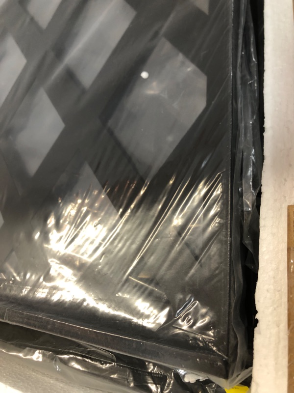 Photo 1 of FENCY Metal Planter Box with Diamond Lattice Trellis Planter Box for Climbing Plants/Vines, Galvanized Raised Garden Bed On Wheels, Garden Bed with Trellis(73"x47" Black)