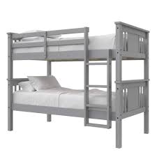 Photo 1 of * BOX 2 OF 2* Dylan Gray Twin Over Twin Wood Bunk Bed for Kids

