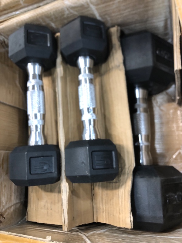 Photo 3 of ***STOCK PHOTO FOR REFERENCE ONLY***
CAP Barbell Coated Dumbbell Set | 50lbs | Multiple Options Chrome Handle 50 Lbs Set