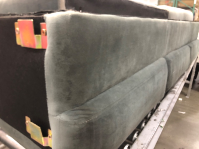 Photo 4 of * MISSING PARTS* Aukfa Sectional Sofa, 132" Oversized 4 Seater Couch with Ottoman for Living Room, Corduroy, Green
