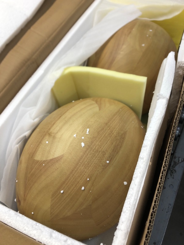Photo 1 of *LEGS ONLY MISSING TABLE TOP* Limari Home Timuel Collection Modern Living Room Veneer Finished Round Coffee Table, Natural Rubberwood

