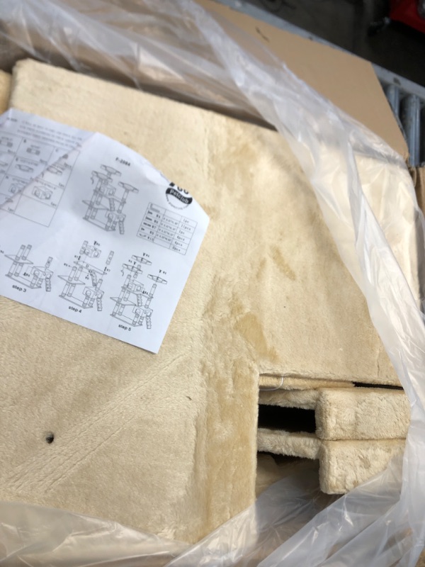Photo 1 of * MISSING PARTS* Go Pet Club 72" Tall Extra Large Cat Tree Kitty Tower Condo Cat House for Large Indoor Cats Play Scratch Hide Climb Activity Furniture with Toy, Beige/Black
