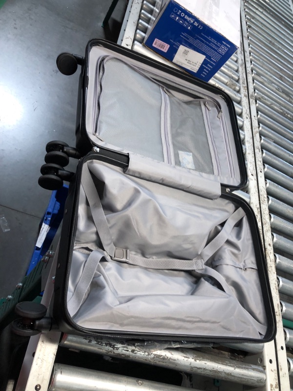 Photo 4 of ***USED - SCRATCHED - SEE PICTURES***
Hanke Grace Suitcases with Wheels Hardshell Carry On Luggage Airline Approved, 20 Inch Travel Suitcase Lightweight Tsa Luggage for Short Business Trips, Dark Blue.