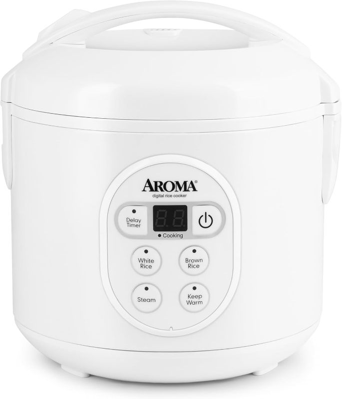 Photo 1 of Aroma Housewares 8-Cup (Cooked) (4-Cup UNCOOKED) Digital Rice Cooker and Food Steamer (ARC-914D),White