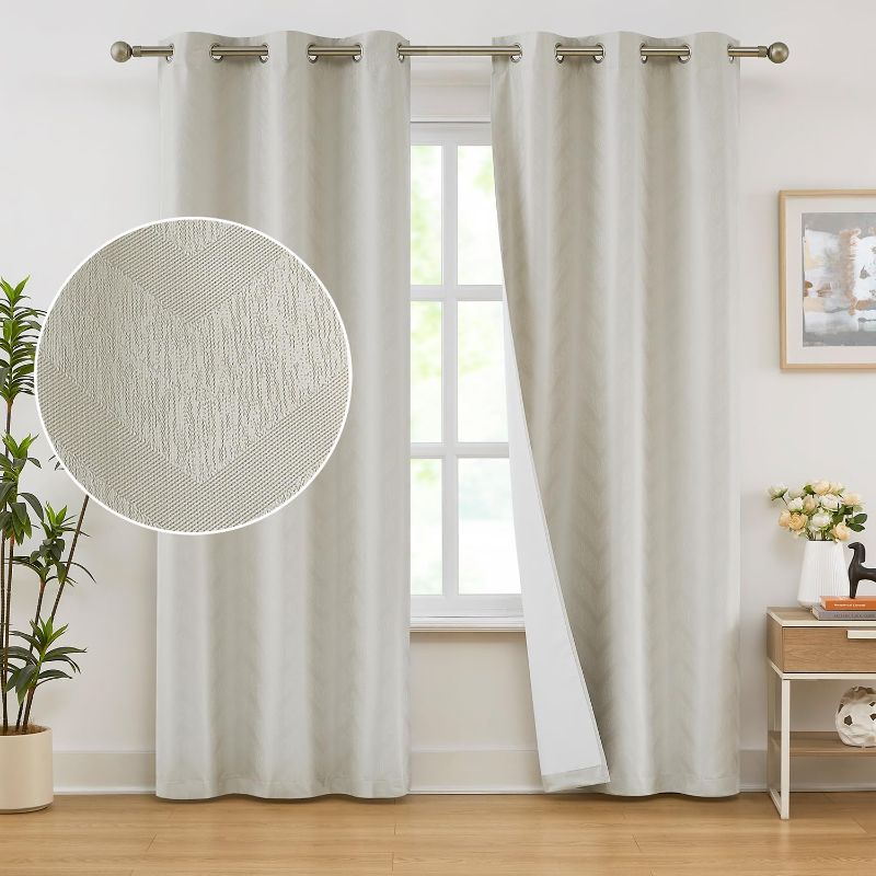 Photo 1 of Burnout White Sheer Window Curtain Panels for Living Room Damask Floral Scroll Vintage Window Treatment Set Drapes for Bedroom Patio Door 54”x84”x2