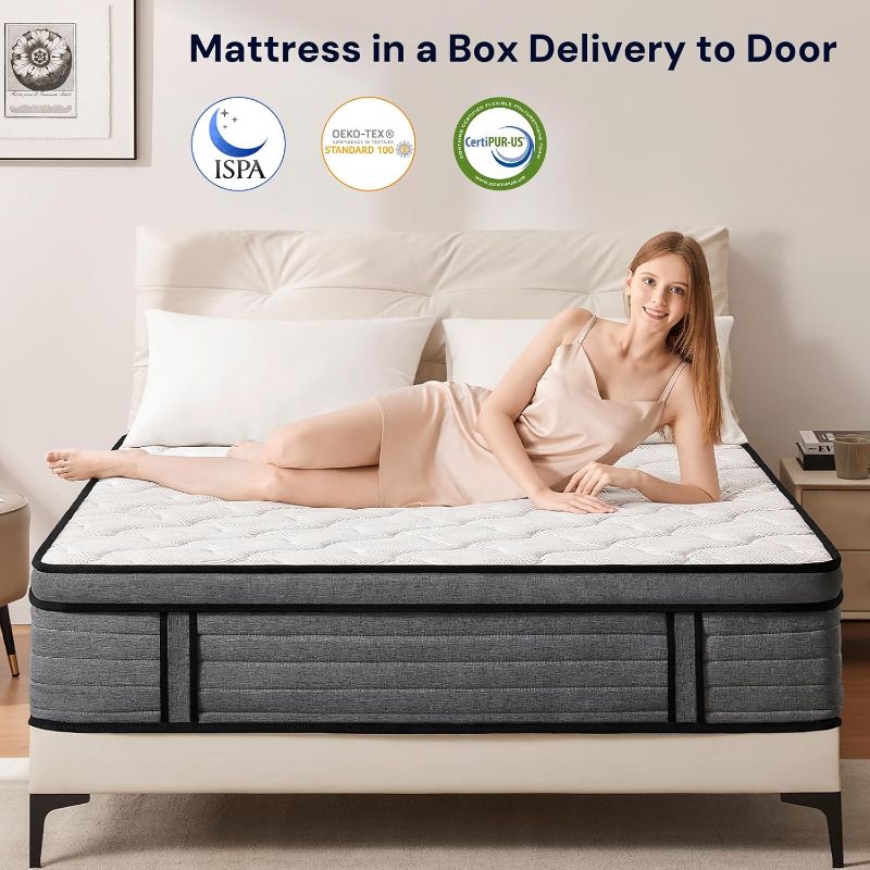 Photo 1 of  King Mattress 12 inch Hybrid Mattress King Size