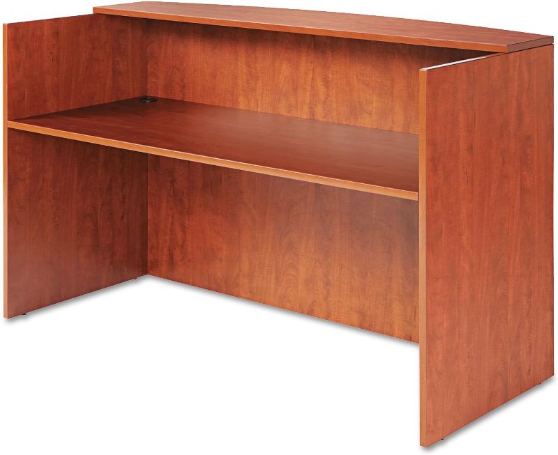 Photo 1 of ==similar==Reception Desk with Transaction Counter - Medium Cherry