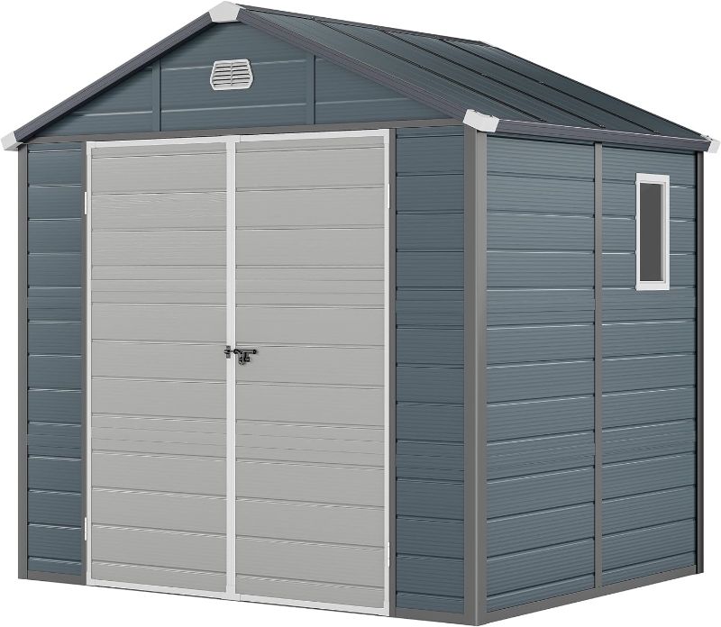 Photo 1 of ***PARTS ONLY***
YITAHOME Outdoor Resin Storage Shed w/o Floor, 8x6.2FT Plastic Shed with Lockable Doors, Window & Vents, Plastic Tool Shed for Backyard, Patio, Poolside, Lawn, Dark Gray