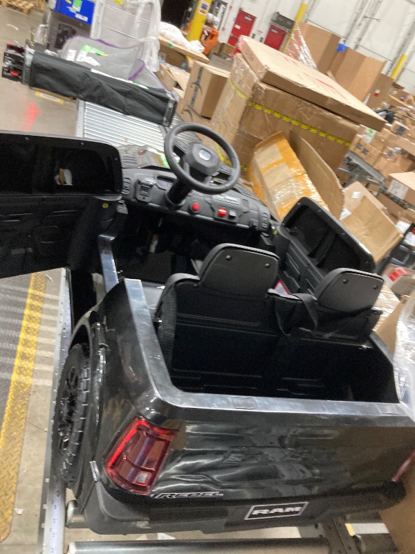 Photo 1 of ** PARTS ONLY** Costzon 2 Seater 24V Ride on Toy for Big Kids, Licensed 2025 Ram 2500 Rebel Electric Vehicles, Ride on Car Pickup Truck w/Remote, Storage, 2 x 100W Motors, Lights, Music & 4-Wheel Suspension (Black)
