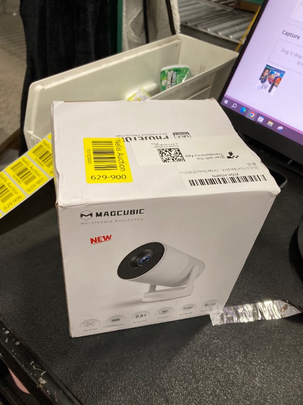 Photo 1 of ?Electric Focus?Magcubic Mini Projector 4K Support, Portable Projector with WiFi 6 and Bluetooth 5.4, Smart Proyector, 5W Soundbase Speaker, 180°Rotation for Home Theater