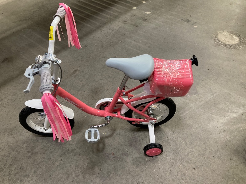 Photo 1 of **MISSING PARTS TO LEFT PEDDLE**Naipo 12 Inch Kids Bike Boys Girls, Kid's Bikes with Training Wheels, Children Bicycle for Kids and Toddler Gift, Pink