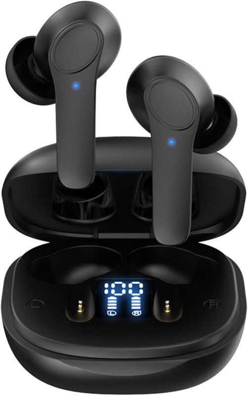 Photo 1 of **MISSING C-PORT CHARGER**B11 Language Translator Earbuds with BT5.3, High Accuracy ENC Noise Reduction, Fast and Accurate Translation for Over 100 Languages, Ultra Long Battery Life