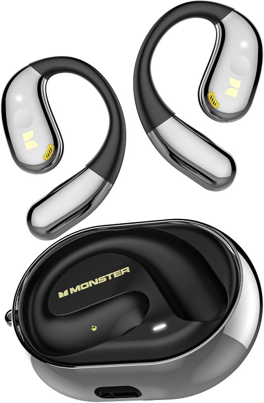 Photo 1 of **NO BOX/NO CHARGER WIRE**Monster Open Ear AC360, Wireless Bluetooth Rotary Earphone, with Lanyard, Upgraded Bluetooth 6.0, Touch Control, 24h Long Battery Life, IPX5 Waterproof,Long-Lasting Wear Without Fatigue?Black