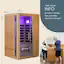 Photo 1 of ***BOX 1 OF 2 ONLY/INCOMPLETE SET***LifePro - Rejuvacure Duet 2-Person Infrared Sauna – Indoor Hemlock Wood Sauna with Chromotherapy & Bluetooth - Brown - Brwon