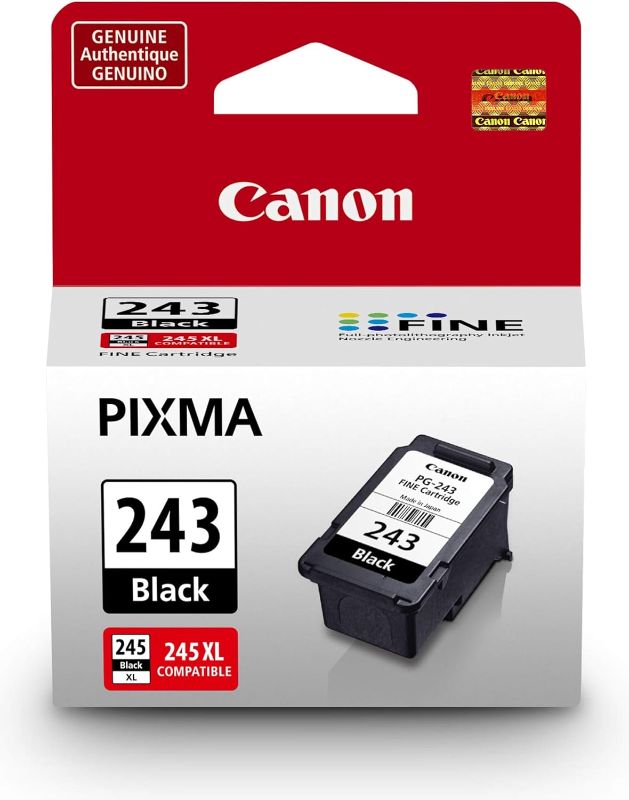 Photo 1 of **NO BOX BUT SEALED**Canon PG-243 Genuine Black Ink Cartridge, Compatible with iP2820, MX492, MG2420/2520/2920/2922/2924/3020/2525, TS3120/302/302a/202/4520/3320