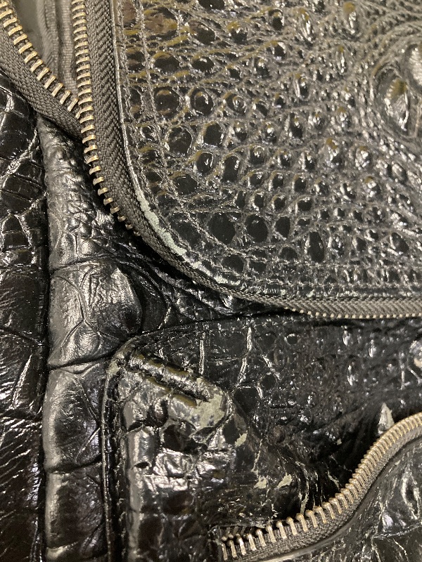 Photo 1 of **HAS SIGNS OF WEAR**boshiho Real Leather Laptop Backpack Fashion Travel Bag Daypack for Men, Crocodile Pattern (S)