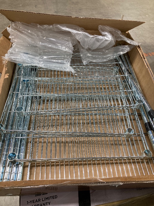 Photo 1 of ***MISSING PARTS***5 Tier Narrow Wire Shelving Unit with NSF Certified, Adjustable Metal Shelf, Tall Storage Shelves for Small Spaces, Laundry, Bathroom, Kitchen, Pantry, 18"D X 21.5"W X 71"H, Chrome