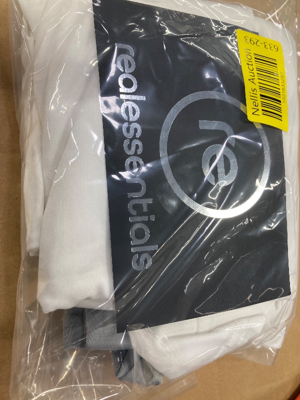 Photo 1 of **ONLY THE WHITE AND GREY SHIRTS***Real Essentials 5 Pack: Women's Dry Fit Short Sleeve V Neck Workout Top - Fitness Gym Athletic Yoga T-Shirt   SIZE XL