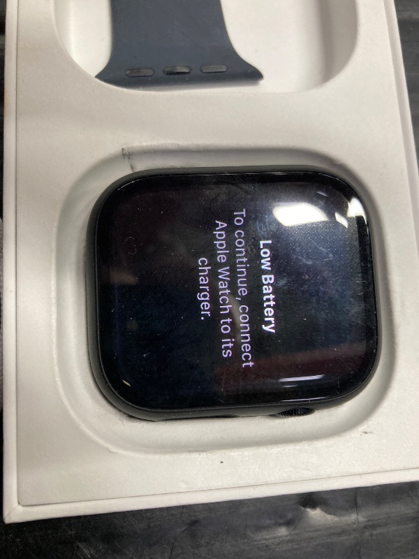Photo 1 of **Locked**Apple Watch Series 9 GPS 41mm Midnight Aluminum Case with Midnight Sport Band - M/L (Renewed)