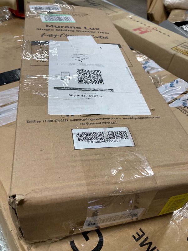 Photo 1 of **STAINLESS STEEL HARDWARE KIT ONLY FOR THIS MODEL/NO DOOR****Murano Economy 44-48 inch W x 72 inch H Frameless Sliding Shower Door, Bathroom Glass Door 5/16" (7.9mm) Clear SGCC Tempered Glass, Stainless Steel Hardware, Chrome