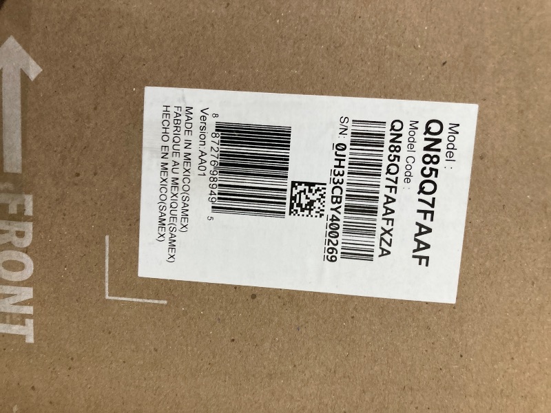 Photo 1 of **PARTS ONLY***Samsung 85-Inch Class QLED Q7F Series Samsung Vision AI Smart TV (2025 Model, 85Q7F) Quantum HDR, Object Tracking Sound Lite, Q4 AI Gen1 Processor, 4K upscaling, Gaming Hub, Alexa Built-in
