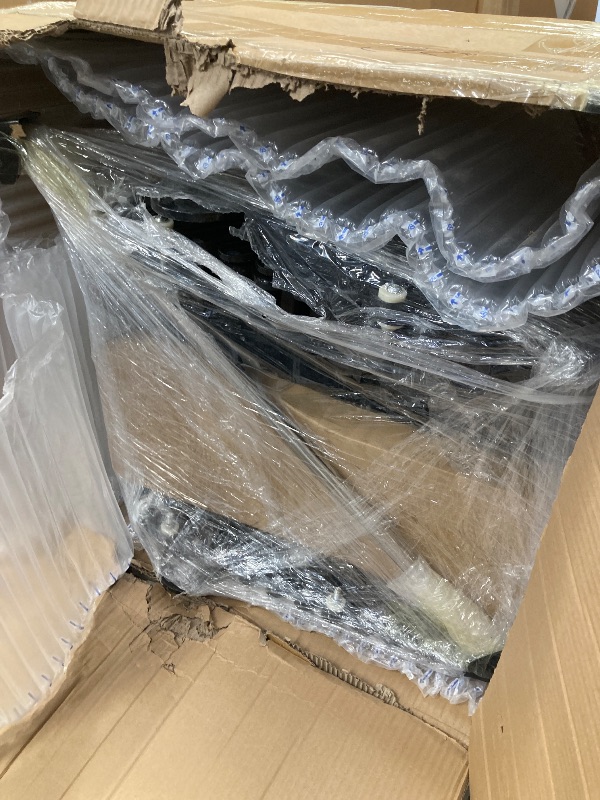 Photo 1 of Wall Mounted Folding Ladder with Handrails, Pull Down System Attic Ladder, Telescopic Attic Ladder, 12 Pedals, Attic, Basement, Warehouse, Passage Folding Ladder (Black, 12-Steps)