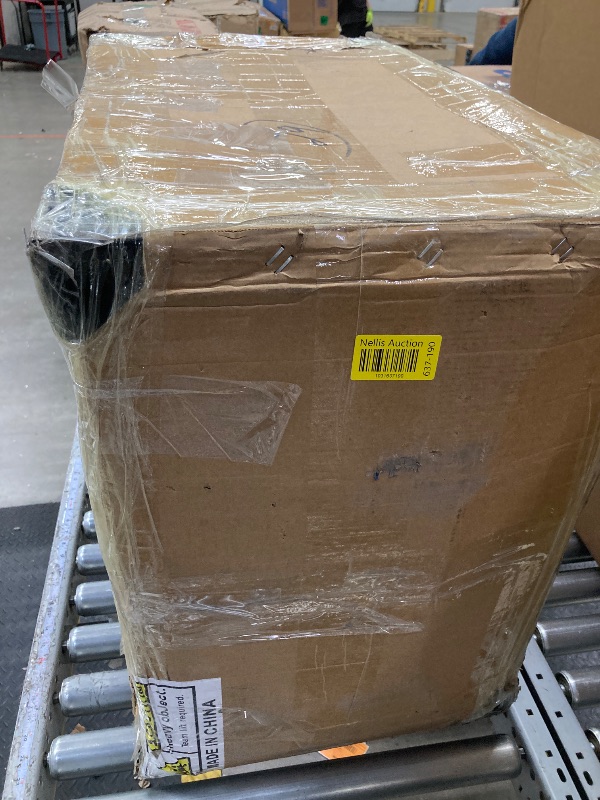 Photo 1 of Wall Mounted Folding Ladder with Handrails, Pull Down System Attic Ladder, Telescopic Attic Ladder, 12 Pedals, Attic, Basement, Warehouse, Passage Folding Ladder (Black, 12-Steps)